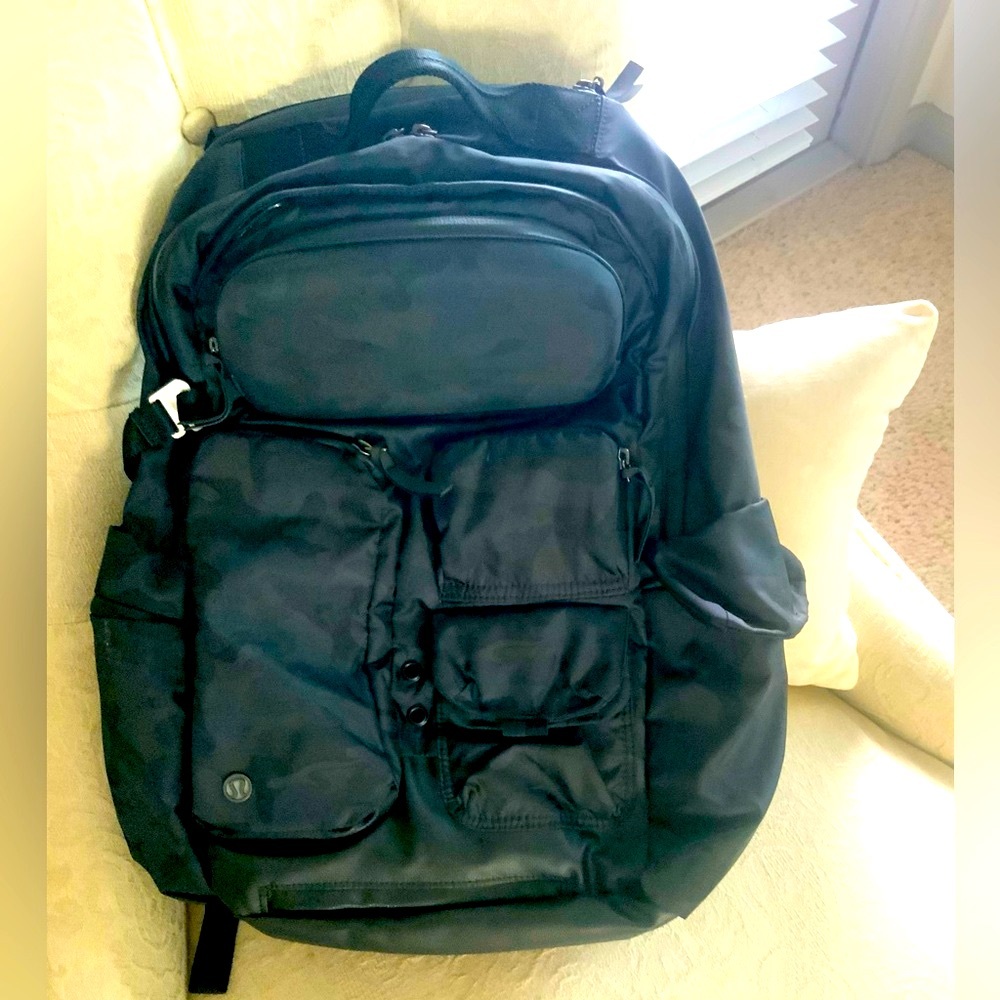 Lululemon Backpack, Black Camo